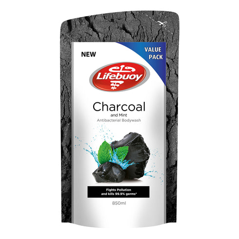 Lifebuoy Charcoal & Mint Antibacterial Body Wash Refill 850ml